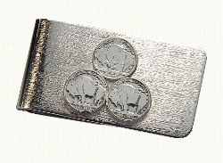 Sterling silver 555th triple nickel money clip