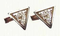 Sterling silver, 18KY electroplated custom military cuff links