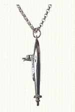 Sterling silver submarine pendant