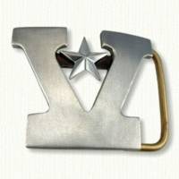 American Veterans Beltbuckle with Sterling Silver Star