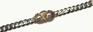 Sterling silver bracelet with 14ky jump wings